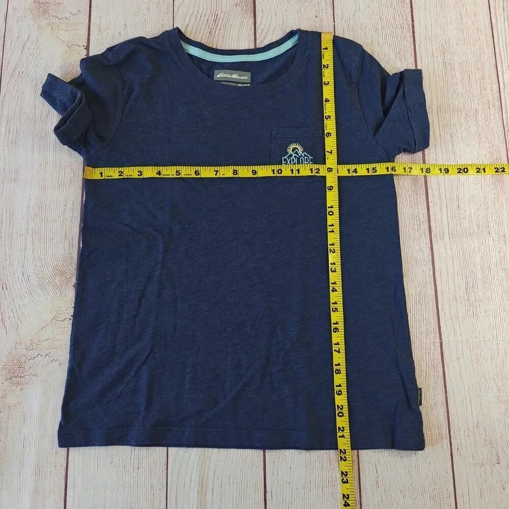 Eddie Bauer navy graphic tee & tie dye legging set sz L (14/16)